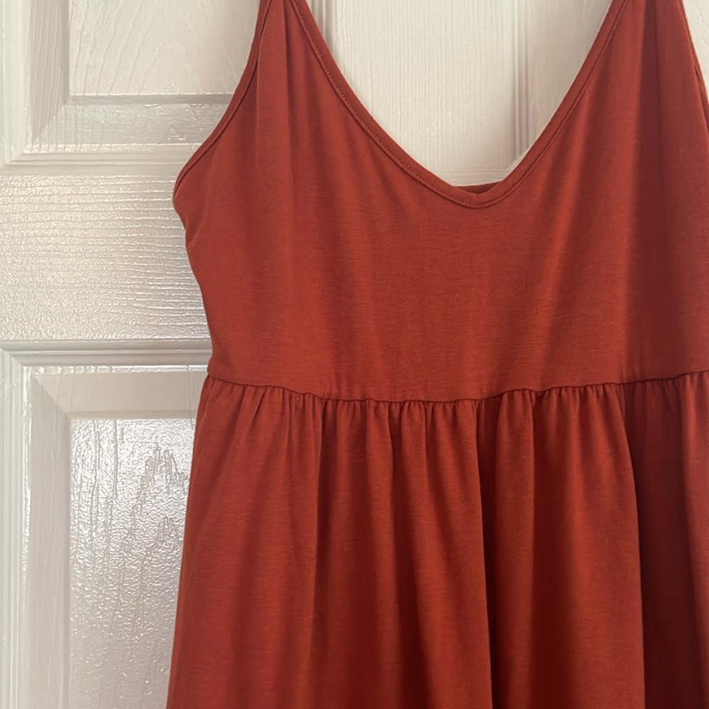 Rust Spaghetti Strap Romper - Picture 2 of 6